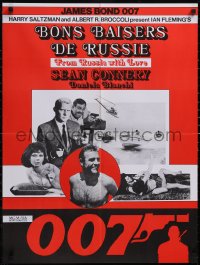 5g0628 FROM RUSSIA WITH LOVE Swiss R1970s Connery as James Bond, different montage, French title!