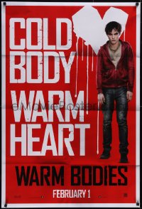 5g1073 WARM BODIES teaser DS 1sh 2013 Nicholas Hoult, Teresa Palmer, cold body, warm heart!