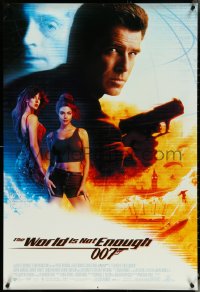 5g1084 WORLD IS NOT ENOUGH int'l 1sh 1999 Brosnan as James Bond, Richards, Marceau, white background!