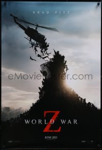 5g1085 WORLD WAR Z teaser DS 1sh 2013 Brad Pitt, Mireille Enos, zombie apocalypse, sky style!