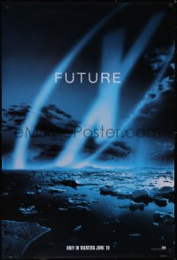 5g1091 X-FILES style B teaser DS 1sh 1998 David Duchovny, Gillian Anderson, Fight the Future!
