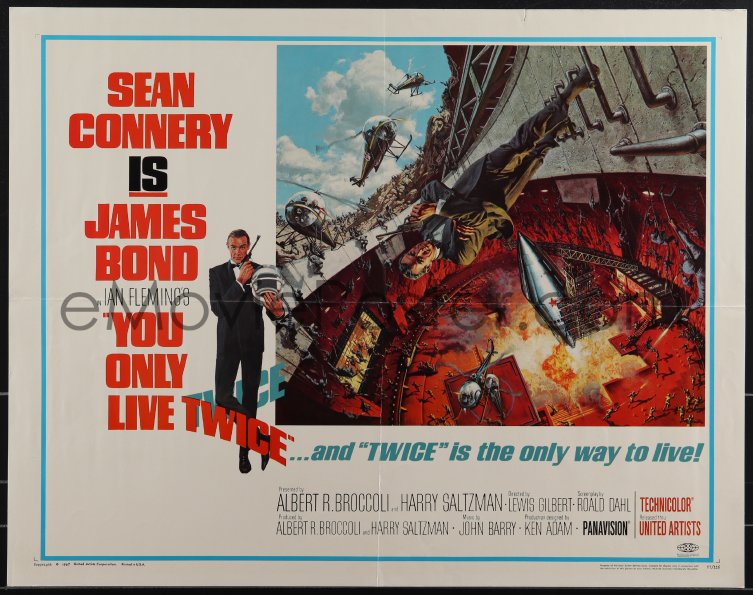 eMoviePoster.com: 5g0317 YOU ONLY LIVE TWICE 1/2sh 1967 Frank McCarthy ...