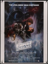 5h0286 EMPIRE STRIKES BACK 30x40 1980 Star Wars, classic Gone With The Wind style art by Kastel!