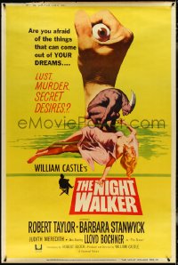 5h0240 NIGHT WALKER style Y 40x60 1965 William Castle, different art w/ eyeball in hand, ultra rare!