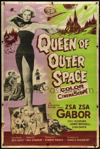 5h0242 QUEEN OF OUTER SPACE 40x60 1958 Zsa Zsa Gabor on Venus, Hecht & Beaumont, ultra rare!