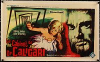 5h0590 CABINET OF CALIGARI linen Belgian 1962 written by Robert Bloch, different art, very rare!