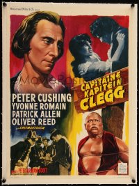 5h0592 CAPTAIN CLEGG linen Belgian 1962 Hammer horror, Peter Cushing, Yvonne Romain, different!