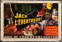 5h0660 JACK THE RIPPER linen Belgian 1960 American detective helps Scotland Yard find fabled killer!