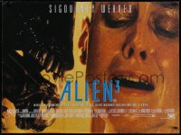 5h0294 ALIEN 3 British quad 1992 completely different close-up of Sigourney Weaver & alien!