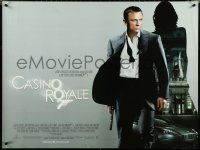 5h0296 CASINO ROYALE DS British quad 2006 Daniel Craig as James Bond, Aston Martin & sexy silhouette!