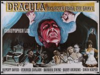 5h0305 DRACULA HAS RISEN FROM THE GRAVE British quad 1969 Hammer, Chantrell art of Christopher Lee!