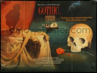 5h0314 GOTHIC British quad 1987 Ken Russell, different art of demon & sexy girl by Dufficey!