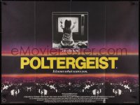 5h0330 POLTERGEIST British quad 1982 Tobe Hooper, Steven Spielberg, the first real ghost story!