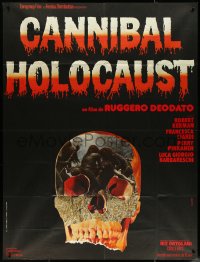 5h0104 CANNIBAL HOLOCAUST French 1p 1981 gruesome Italian horror, wild different skull image!