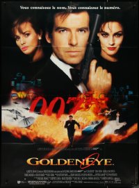5h0116 GOLDENEYE French 1p 1995 Pierce Brosnan as secret agent James Bond 007, cool montage!