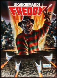 5h0126 NIGHTMARE ON ELM STREET 4 French 1p 1989 different art of Englund as Freddy Krueger by Melki!