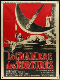 5h0130 PIT & THE PENDULUM French 1p 1965 Edgar Allan Poe's greatest terror tale, ultra rare!