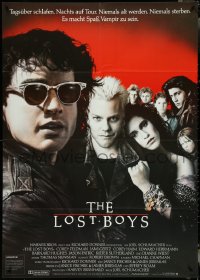 5h0059 LOST BOYS German 33x47 1987 teen vampire Kiefer Sutherland, directed by Joel Schumacher!