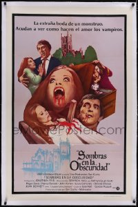 5h0475 HOUSE OF DARK SHADOWS linen int'l Spanish language 1sh 1970 a bizarre act of vampire lust!