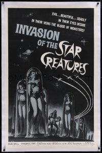 5h0480 INVASION OF THE STAR CREATURES linen 1sh 1962 evil, beautiful, monster blood in their veins!