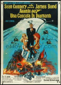 5h0149 DIAMONDS ARE FOREVER Italian 1p 1971 Sean Connery as James Bond & girls by de Berardinis!