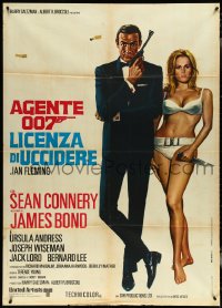 5h0150 DR. NO Italian 1p R1971 Sciotti art of Sean Connery as James Bond & Ursula Andress in bikini!