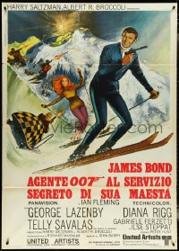 5h0173 ON HER MAJESTY'S SECRET SERVICE Italian 1p R1970s Lazenby's only Bond, McGinnis/McCarthy art!
