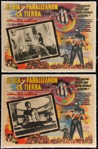 5h0543 DAY THE EARTH STOOD STILL 8 linen Mexican LCs 1951 Michael Rennie, Patricia Neal, cool art