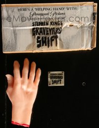 5h0051 GRAVEYARD SHIFT vintage promo item 1990 Stephen King, cool rubbery severed hand!