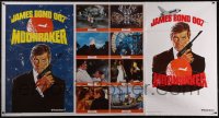5h0031 MOONRAKER advance 1-stop poster 1979 art of Roger Moore as James Bond by Daniel Goozee!
