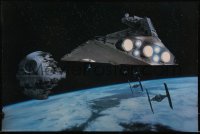 5h0034 RETURN OF THE JEDI 2 color 20x30 stills 1983 Star Wars, Death Star, battle in space & Endor!