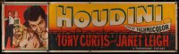 5h0202 HOUDINI paper banner 1953 magician Tony Curtis & his sexy assistant Janet Leigh, ultra rare!