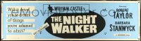 5h0204 NIGHT WALKER paper banner 1965 William Castle, dreams you're ashamed to admit, ultra rare!