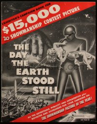 5h0068 DAY THE EARTH STOOD STILL pressbook 1951 classic art of Gort & Patricia Neal, includes herald!