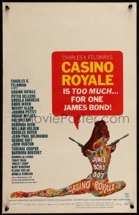 5h0078 CASINO ROYALE WC 1967 all-star James Bond spy spoof, sexy psychedelic art by Robert McGinnis!