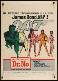 5h0081 DR. NO WC 1963 Sean Connery as extraordinary gentleman spy James Bond, Caroff & Hooks art!