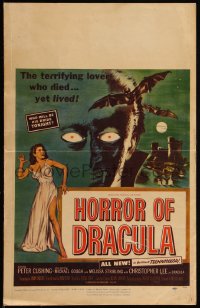 5h0084 HORROR OF DRACULA WC 1958 Hammer, cool vampire monster & sexy girl artwork by Joseph Smith!