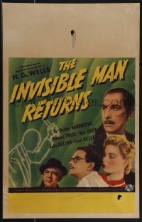 5h0087 INVISIBLE MAN RETURNS WC 1940 Vincent Price, Cedric Hardwicke, H.G. Wells, cool sci-fi art!