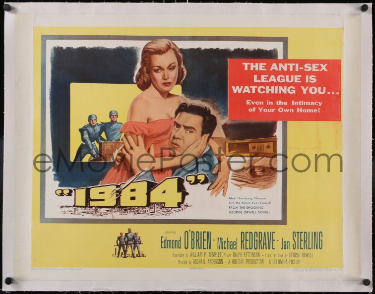 5h0531 1984 Linen 1 2sh 1956 Edmond O Brien And Jan Sterling Being Watched At