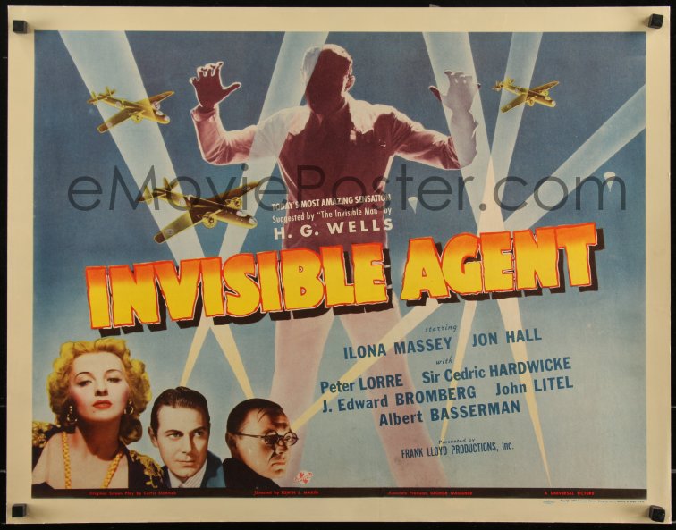 eMoviePoster.com: 5h0014 INVISIBLE AGENT 1/2sh 1942 fx image of ...