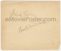 5j0209 CLARK GABLE/CAROLE LOMBARD signed 7x8 album page 1930s by BOTH of the Hollywood legends!