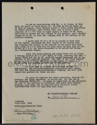5j0031 LOUIS B. MAYER signed contract 1925 agreeing to build a bridge for Ben-Hur chariot race!
