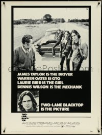 5k0025 TWO-LANE BLACKTOP 30x40 1971 James Taylor is the driver, Warren Oates is GTO, Laurie Bird