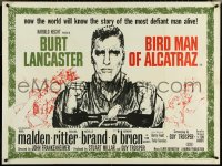 5k0051 BIRDMAN OF ALCATRAZ British quad 1962 John Frankenheimer classic, Burt Lancaster by Bob Peak!