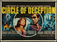 5k0053 CIRCLE OF DECEPTION British quad 1960 a spy should never fall in love, Chantrell, ultra rare!