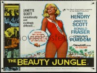 5k0055 CONTEST GIRL British quad 1966 Putzu art of sexy Janette Scott, The Beauty Jungle, rare!