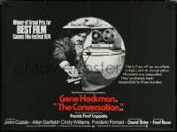 5k0056 CONVERSATION British quad 1974 different art of Gene Hackman, Francis Ford Coppola directed!