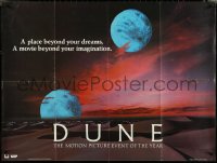 5k0061 DUNE teaser British quad 1984 David Lynch classic, two moons over the desert planet Arrakis!