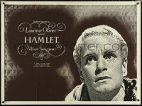5k0065 HAMLET British quad R1950s Laurence Olivier stands before the King, Queen & Jean Simmons!
