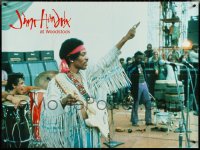 5k0071 JIMI HENDRIX AT WOODSTOCK British quad 1993 cool different image of the legend on stage!